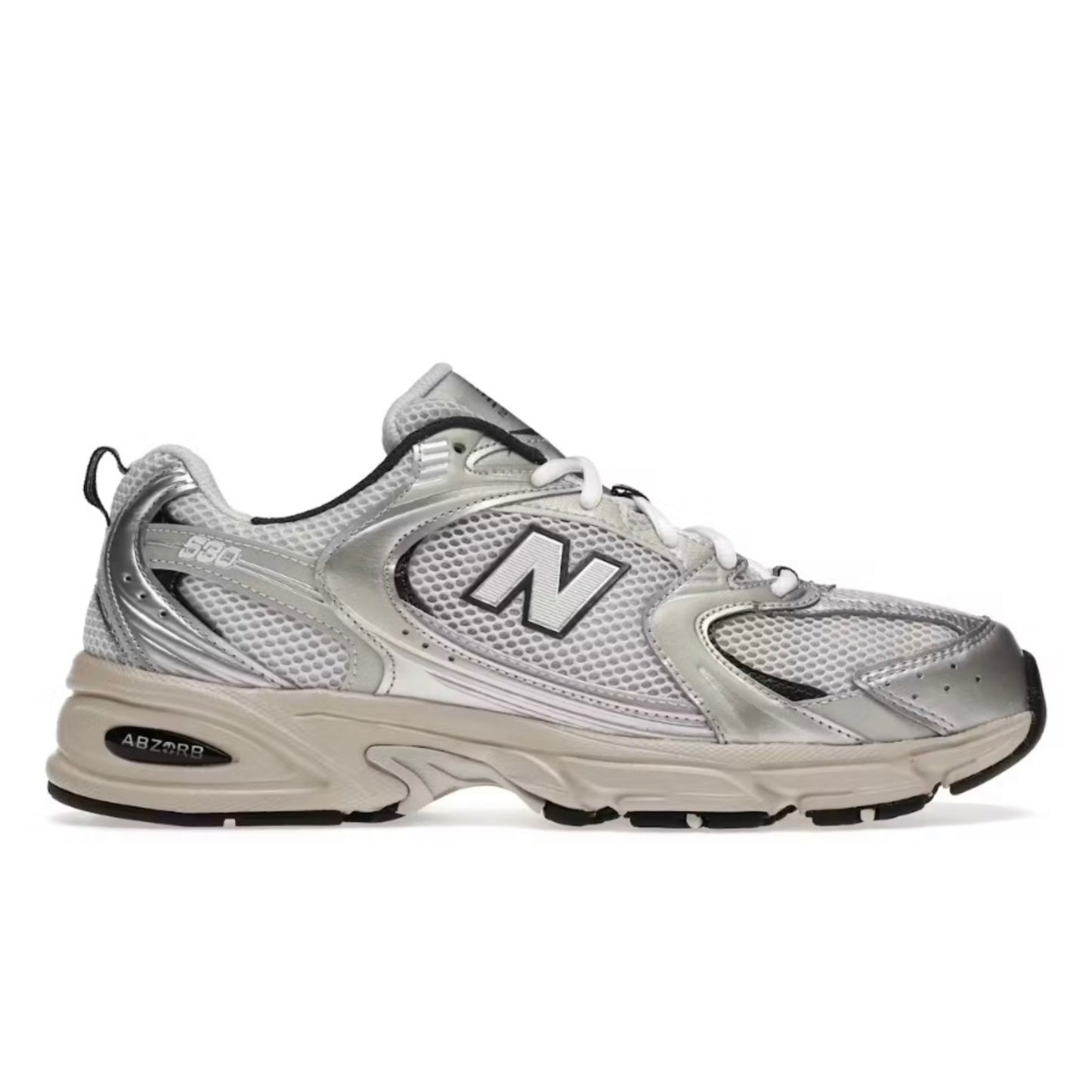 New Balance 530 White Silver Metallic