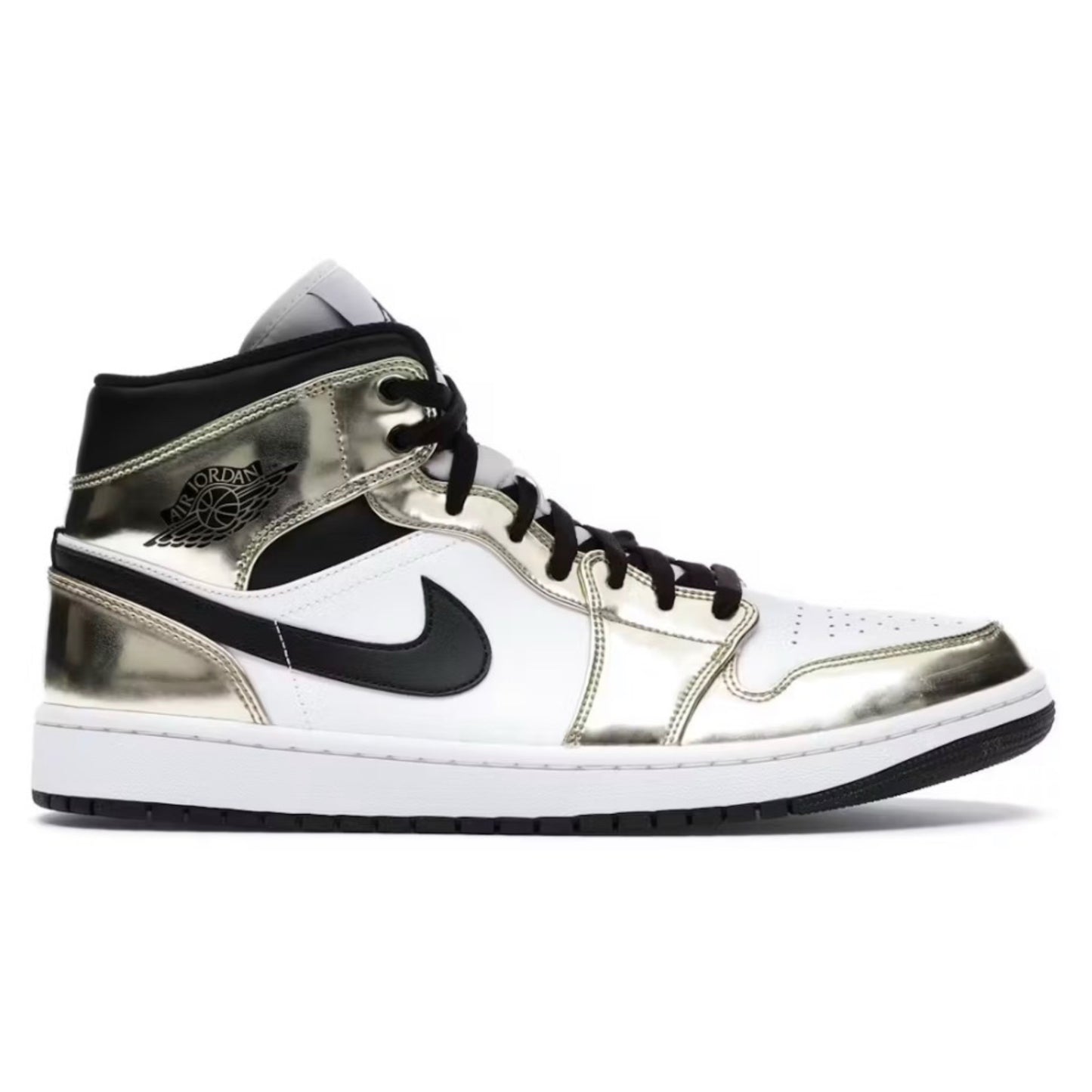 Air Jordan 1 Mid “Metallic Gold Black White”